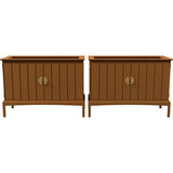 38" Unfinished 2 Door Vintage Open Tops Dresser Set of 2 #08799