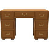 48" Unfinished 7 Drawer Artefacts Vintage Desk #08692