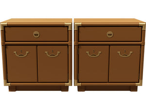 24.5" Unfinished 1 Drawer 2 Door Drexel Vintage Nightstand Set of 2 #08505