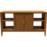 44" Unfinished 2 Door Vintage Bar Cart #08843