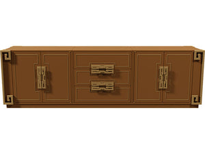 105" Unfinished 4 Door 3 Drawer Mastercraft Furniture co. Vintage Buffet #07991