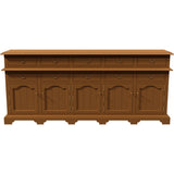 88" Unfinished 8 Drawer 5 Door Vintage Buffet #08644