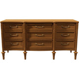 64" Unfinished 9 Drawer Vintage Dresser #08605