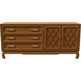 68" Unfinished 2 Door 3 Drawer Vintage Buffet #08822
