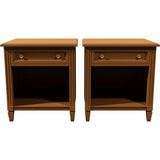 22" Unfinished 1 Drawer Kindel Vintage Nightstand Set of 2 #08623