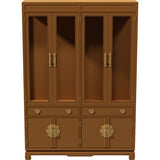 56" Unfinished 8 Door 2 Drawer Vintage Hutch #08844