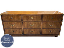 Load image into Gallery viewer, 70.5&quot; Unfinished 9 Drawer Vintage Dresser #08229
