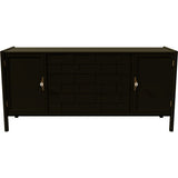 62" Unfinished 3 Drawer 2 Door Vintage Buffet #08769