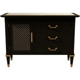 36" Unfinished 2 Drawer 1 Door Vintage Buffet #08327