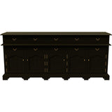 88" Unfinished 8 Drawer 5 Door Vintage Buffet #08644