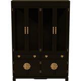 56" Unfinished 8 Door 2 Drawer Vintage Hutch #08844