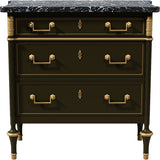 31.5" Unfinished 3 Drawer Vintage Marble Top Dresser #08758