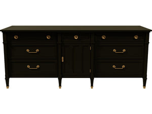 75" Unfinished 7 Drawer 1 Door Drexel Vintage Buffet #08118