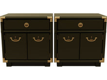 Load image into Gallery viewer, 24.5&quot; Unfinished 1 Drawer 2 Door Drexel Vintage Nightstand Set of 2 #08505
