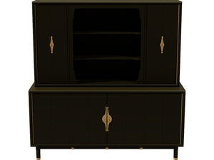 67" Unfinished 4 Door Vintage Hutch #08535