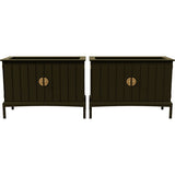 38" Unfinished 2 Door Vintage Open Tops Dresser Set of 2 #08799