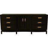 78" Unfinished 2 Door 6 Drawer Vintage Buffet #08819