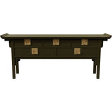 73" Unfinished 5 Drawer Century Vintage Console #08732