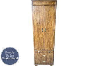 26" Unfinished 2 Door 3 Drawer Drexel Vintage Hutch #08453