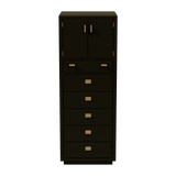 20.25" Unfinished 6 Drawer 2 Door Drexel Vintage Tallboy #08783