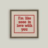 Cross Stitch In Love Framed Antique Print