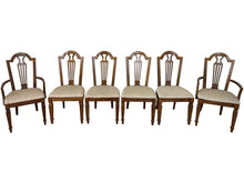Load image into Gallery viewer, 21&quot; Unfinished Vintage Chair Set of 6 #08119
