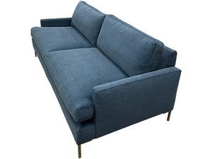 86" Grady Blue Textured Upholstered Sofa