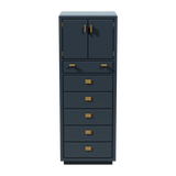 20.25" Unfinished 6 Drawer 2 Door Drexel Vintage Tallboy #08783