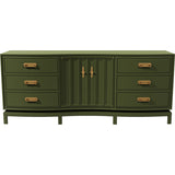 78" Unfinished 2 Door 6 Drawer Vintage Buffet #08819