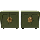 24" Unfinished 2 Door Vintage Side Table Set of 2 #08820