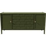 62" Unfinished 3 Drawer 2 Door Vintage Buffet #08769