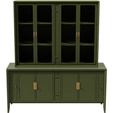 66" Unfinished 8 Door Vintage Hutch #08759