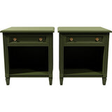 22" Unfinished 1 Drawer Kindel Vintage Nightstand Set of 2 #08623