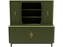 Load image into Gallery viewer, 67&quot; Unfinished 4 Door Vintage Hutch #08535
