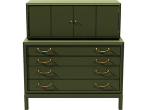 42.5" Finished 4 Drawer 2 Door Vintage Tallboy #07989: At Our Munster Location