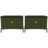 38" Unfinished 2 Door Vintage Open Tops Dresser Set of 2 #08799