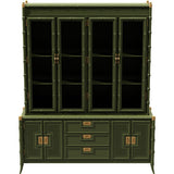 68.5" Unfinished 6 Door 3 Drawer Vintage Bamboo Style Hutch #08841