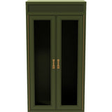 26" Unfinished 2 Door Vintage Hutch Top Set of 2 #08805
