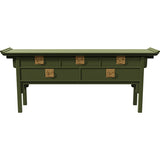 73" Unfinished 5 Drawer Century Vintage Console #08732