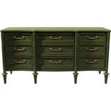 64" Unfinished 9 Drawer Vintage Dresser #08605