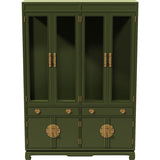 56" Unfinished 8 Door 2 Drawer Vintage Hutch #08844