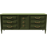 72" Unfinished 9 Drawer Vintage Dresser #08541
