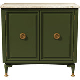34.25" Unfinished 2 Door Vintage Marble Top Buffet #08849