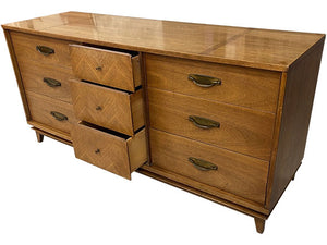 64" Unfinished 9 Drawer Kent Coffey Vintage Dresser #08315