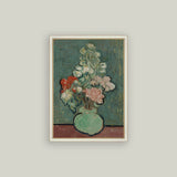 Green Vase Framed Antique Art