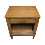 22" Finished 1 Drawer Cali Yellow Satin Century Vintage Single Nightstand #08260 : At Our Munster Location
