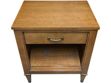 Load image into Gallery viewer, 22&quot; Finished 1 Drawer Cali Yellow Satin Century Vintage Single Nightstand #08260

