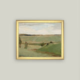 Studies by a River Framed Antique Art