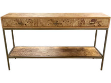 Load image into Gallery viewer, 57&quot; Mitzie Burlwood Console Table

