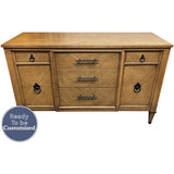 54" Unfinished 2 Door 5 Drawer John M.Smyth Company Vintage Buffet #08365